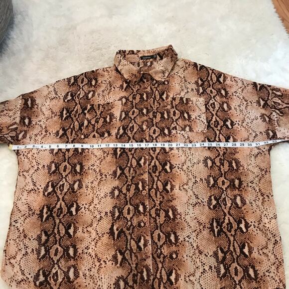 Boohoo Animal Print Tunic Top - Size 14 - Picture 6 of 7
